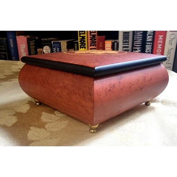 Jewelry Box Wood Star Inlay design made in Italy The San Francisco Music Box C0. - Picture 12 of 14